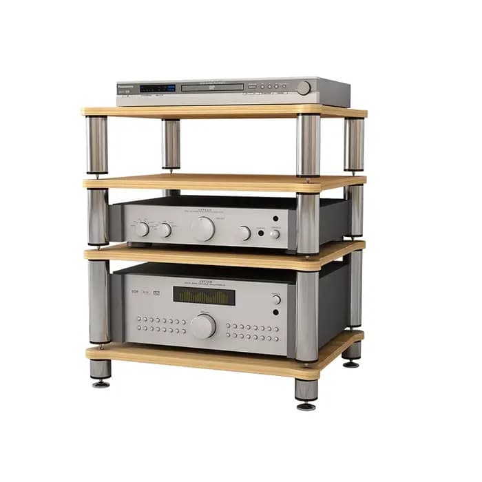 Meuble audio AV Rack Meuble TV disponible en noir, blanc et argent
