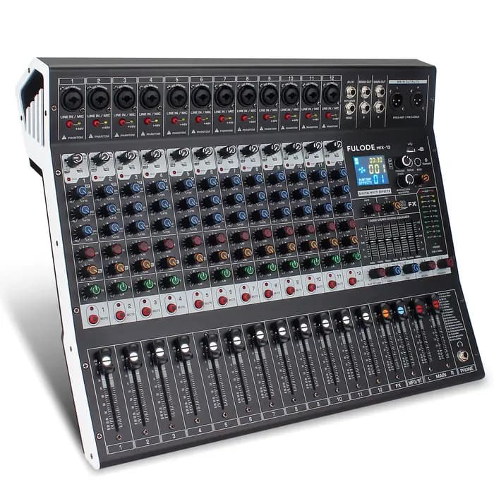 Console de mixage Audio professionnelle à 12 canaux