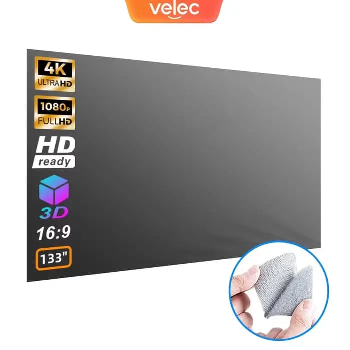 Écran de projecteur universel 80/100/120 pouces, support pliable portable, sans plis, installation r