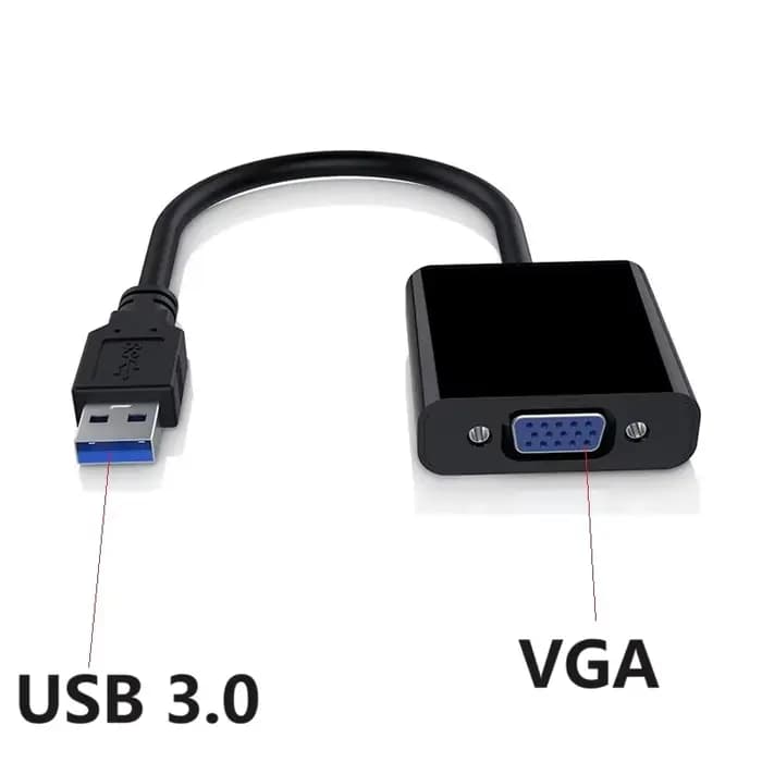 Adaptateur USB 3.0/2.0 vers VGA, convertisseur vidéo HD 1080P - Câble multi-écrans pour ordinateur p