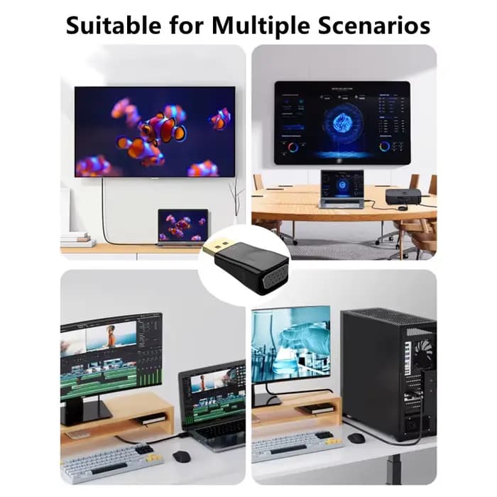 Adaptateur DisplayPort vers VGA 1080p Full HD