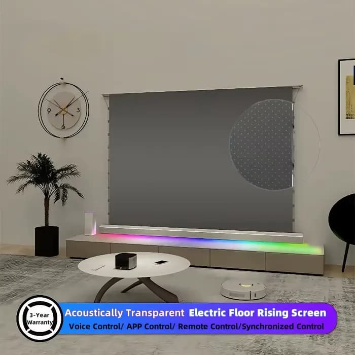 Écran montant électrique au sol avec transmission sonore de trou de perforation et technologie de bl
