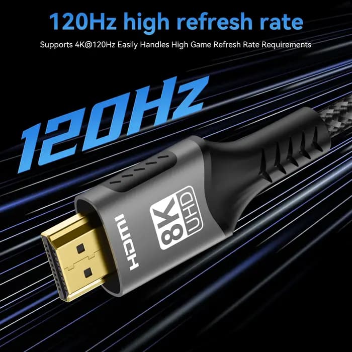 Câble HDMI 2.1 8K 48Gbps Ultra haute vitesse 60Hz 120Hz