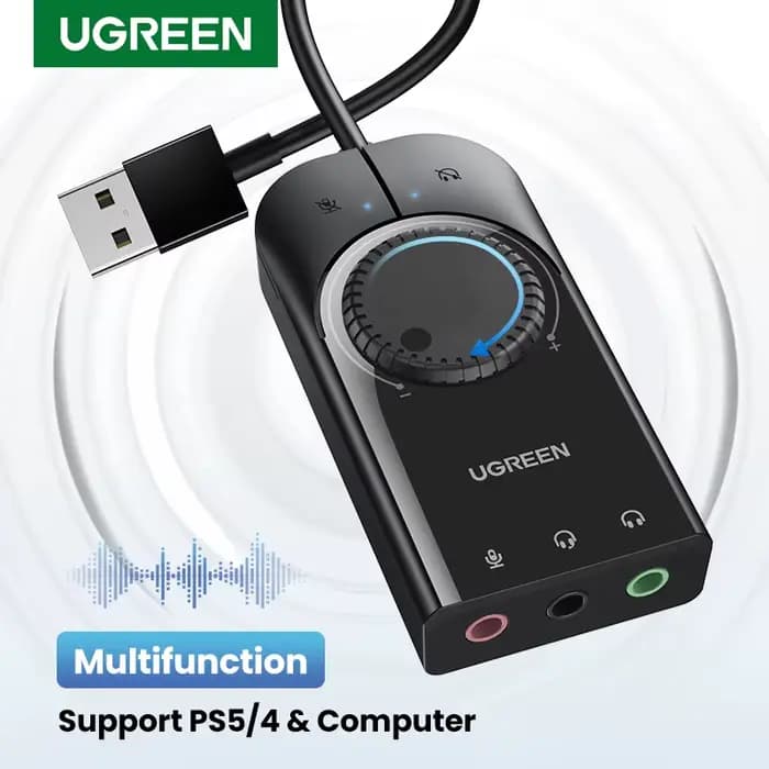 UGREEN carte son Interface Audio USB externe 3.5mm Microphone adaptateur