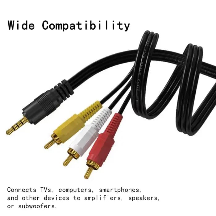 Câble Audio-vidéo RCA 3.5mm à 3