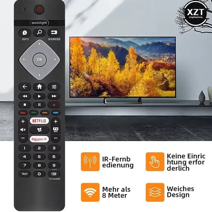 BRC 0884402 /01 télécommande de remplacement pour Philips Ambilight 4K Smart LED TV 75PUS6754/12 65PUS6754/12 65PUS6704/12 55PUS6754