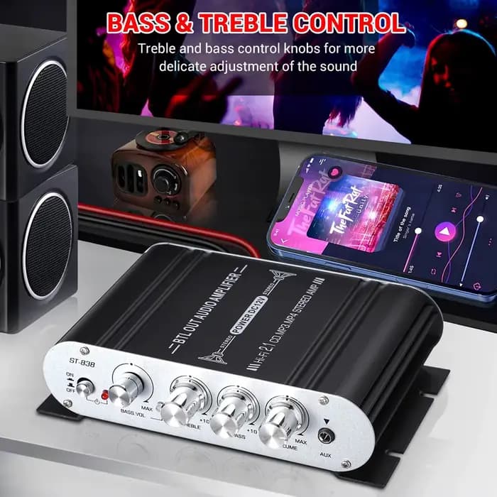 Lepy 838 HiFi 2.1 canaux amplificateur Audio stéréo basse
