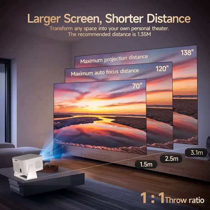 Magcubic – projecteur Android14 4K à mise au point automatique